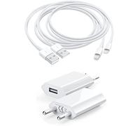 [Apple MFi Certifié ] iPhone Rapide Chargeurs, 2PackChargeurs Mural USB et Câble de Chargeur 1m Compatible avec iPhone 13 /13 Mini/12 / 12 Pro / 11 / X / XS / XR / 8 / 7 /6 , iPad,/Blanc