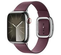 Apple Modern Buckle FineWoven Watch Series 1 t/m 9 / SE (38/40/41 mm) | Series 10 / 11 (42 mm) Taille M Mulberry Rouge foncé