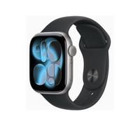 Watch Series 11 (2025) GPS + Cellular Boitier de 42mm en Aluminium Gris sidéral avec Black Sport Band - M/L