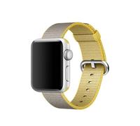 Apple Montre Tissé Nylon Bracelet 38mm/40mm/41mm- Jaune & Gris Clair