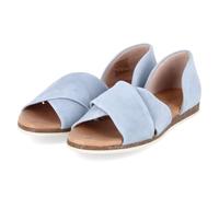 Apple of Eden CHIUSI 78 Celeste Sandales plates en daim pour femme Bleu clair Taille 36, bleu clair, 42 EU