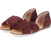 Apple of Eden Femmes Sandales CHIUSI rouge bordeaux daim Taille : 40