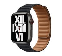 Apple Original - Bracelet à maillons cuir Apple Watch 38mm / 40mm / 41mm / 42mm Leather Link - S/M - Midnight - ML7R3ZM/A