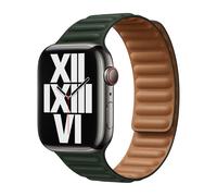 Apple Original Bracelet à maillons cuir Apple Watch M/L 38mm / 40mm / 41mm Sequoia Vert - ML7Q3ZM/A