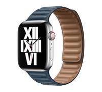 Apple Original - Bracelet à maillons cuir Apple Watch - S/M - 38mm / 40mm / 41mm / 42mm - Baltic Blue - MY982ZM/A