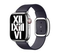 Apple Original Bracelet en cuir avec boucle moderne pour Apple Watch 38 mm / 40 mm / 41 mm / 42 mm - Couleur Encre - Taille S - MP8D3ZM/A