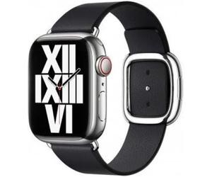 Apple Original Bracelet en cuir avec boucle moderne pour Apple Watch 38 mm / 40 mm / 41 mm - Couleur Encre - Taille M - MP8E3ZM/A