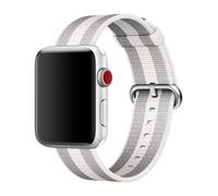 Apple Original - Bracelet en Nylon tissé Apple Watch 38mm / 40mm / 41mm - Blanc / Gris - MQVH2ZM/A