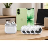 Apple Pack d'été : iPhone 17 256 Go Sage + AirPods Pro 3 + AirTags, lot de 4