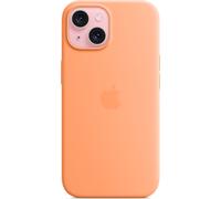 Apple Silicone Backcover MagSafe pour l'Apple iPhone 15 - Orange Sorbet