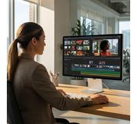 Apple Studio Display 27'' 5K verre nano-texturé Écran 5K de 27 pouces avec verre nano-texturé, caméra 12 MP et socle à hauteur et inclinaison