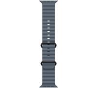 Apple Titanium Finish Bande Bleu Fluoroélastomère, Titane pour Apple Watch: 44mm, 45mm, 46mm, 49mm