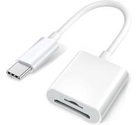 Apple USB C to SD Card Camera Reader for iPhone 15/15 Plus/15 Pro/15 Pro Max, MacBook Pro M1 Air, iPad Pro/Air, iMac, Surface, Galaxy S24 (White-2)