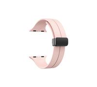 Apple Watch 4 5 38mm Adjustable Magnetic Matte Silicone Strap KRD84 Light Pink Light Pink