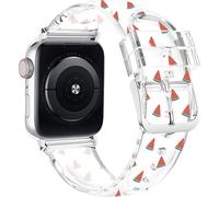 Apple Watch 41 / 40 / 38mm Bracelet souple et transparent avec motif pastèque