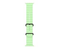 Bracelet APPLE 49 mm Océan vert fluo - Finition titane