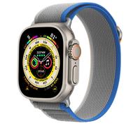 Apple Watch Bracelet Cubenest Trail Loop Gris avec Blauw - 42/44/45/Ultra 49 mm