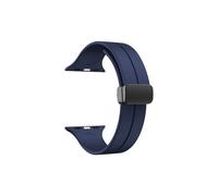 Apple Watch Bracelet Ultra 2 49 mm réglable en silicone mat magnétique KRD84 bleu marine | Couleur: Orange Orange