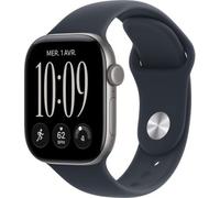 Apple Watch Serie 12 (GPS) Boitier de 42 mm en Aluminium Gris sidéral avec bracelet sport Bleu marine - M/L