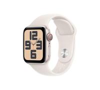 Apple Watch SE (2ᵉ gén) 40 mm GPS + Cellular Montre connectée avec Boîtier en Aluminium lumière stellaire et Bracelet Sport lumière stellaire (M/L). Suivi activité et Sommeil, détection Accidents