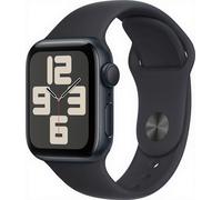 Apple Watch SE 2024 Bracelet de sport GPS Wi-Fi 40 mm Noir/Noir- Taille S/M