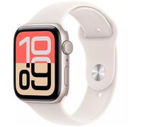 Apple Watch SE 3 GPS + Cellular 44mm Boitier en Aluminium Lumiere Stellaire avec Bracelet Sport Lumiere Stellaire - S/M