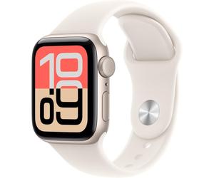 Apple Watch SE 3 GPS + Cellulaire 40 mm Aluminium Lumière stellaire MEP64 S/M avec bracelet Sport Lumière stellaire