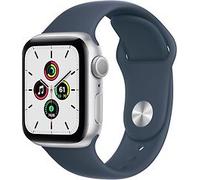 Apple Watch SE 40 mm boîter aluminium argent et bracelet sport bleu orage [Wi-Fi] Reconditionné Correct