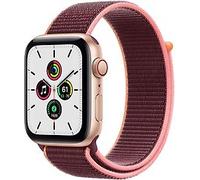 Apple Watch SE 44 mm boîter aluminium or et boucle Sport prune [Wi-Fi + Cellulaire] Reconditionné Bon état