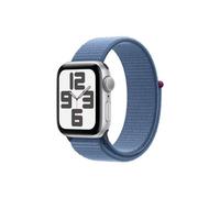 Apple Watch SE (GPS) - 2e génération - 40 mm - aluminium argenté - Montre connectée avec bracelet sport - textile - bleu hiver - taille du poignet : 130-200 mm - 32 Go - Wi-Fi, Bluetooth - 26.4 g | Oc