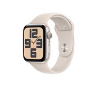 Watch SE 2 (GPS), boitier en aluminium Lumière stellaire de 44 mm avec boucle en caoutchouc Sport S/M, Lumière stellaire