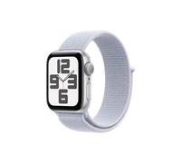Apple Watch SE GPS 40mm Boîtier en Aluminium Argent avec Boucle Sport Nuée bleue version 2024