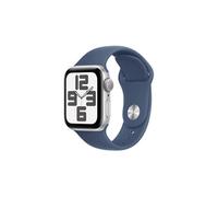 Apple Watch SE GPS 40mm Boîtier en Aluminium Argent avec Bracelet Sport Denim - M/L version 2024