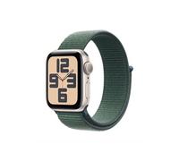 Apple Watch SE GPS 40mm Boîtier en Aluminium Lumière Stellaire avec Boucle Sport Vert lacustre version 2024