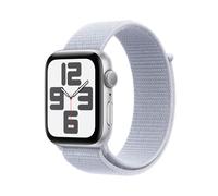 Apple Watch SE GPS 44 mm Boîtier en Aluminium Argent avec Boucle Sport Nuée bleue version 2024