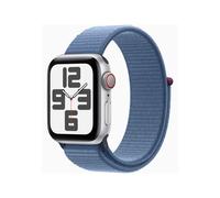 Apple Watch Se (Gps + Cellular) - 2e Génération - 40 Mm - Aluminium Argenté - Montre Connectée Avec Bracelet Sport - Textile - Bleu Hiver - Taille Du Poignet : 130-200 Mm - 32 Go - Wi-Fi, Lte...