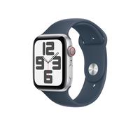 Apple Watch Se (Gps + Cellular) - 2e Génération - 44 Mm - Aluminium Argenté - Montre Connectée Avec Bracelet Sport - Fluoroélastomère - Bleu Orage - Taille Du Bracelet : S/M - 32 Go - Wi-Fi, Lte...