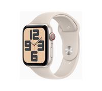 Watch SE 2 (GPS + 4G), boitier en aluminium Lumière stellaire de 44 mm avec boucle en caoutchouc Sport S/M, Lumière stellaire