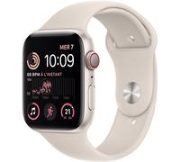 Apple Watch Se (Gps + Cellular) - 2e Génération - 44 Mm - Aluminium Droit - Montre Intelligente Avec Bracelet Sport - Fluoroélastomère - Droit - Taille Du Bracelet : Normal - 32 Go - Wi-Fi, Lte...