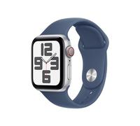 Apple Watch SE GPS + Cellular 40 mm Boîtier en Aluminium Argent avec Bracelet Sport Denim M/L version 2024