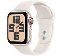 Apple Watch SE GPS + Cellular 40 mm Boîtier en Aluminium Lumière Stellaire avec Bracelet Sport Lumière Stellaire S/M version 2024 Trés bon état | Trés bon état |Occasion ou Reconditionné, voir site ma