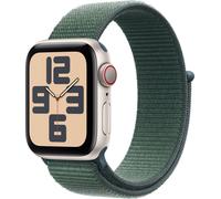 Apple Watch SE GPS + Cellular 40mm Aluminium Galaxy avec bracelet Lake Green
