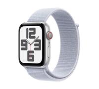 Apple Watch SE GPS + Cellular 44 mm Boîtier en Aluminium Argent avec Boucle Sport Nuée bleue version 2024