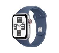 Apple Watch SE GPS + Cellular 44 mm Boîtier en Aluminium Argent avec Bracelet Sport Denim M/L version 2024