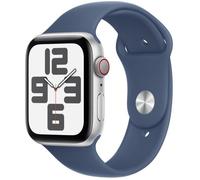 Apple Watch SE GPS + Cellular - 44mm - Boîtier Silver Aluminium - Bracelet Denim Sport Band - M/L
