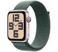 Apple Watch SE GPS + Cellular - 44mm - Boîtier Starlight Aluminium - Bracelet Lake Green Sport Loop