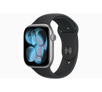 Apple Watch Série 11 (2025) GPS 46Mm Boîtier Gris Bracelet Noir M/L MEV44