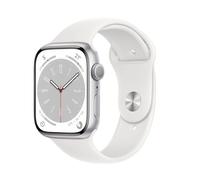 Apple Watch Série 8 GPS 45MM Boîtier Aluminium Argent Bracelet Sport Blanc MP6N3