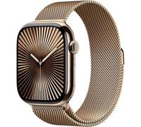 Apple Watch Series 10 (2024) GPS + Cellular, Boitier Titane Or de 46mm avec bracelet Milanais M/L, Titane Or