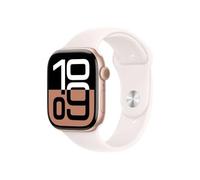 Apple Watch Series 10 (46 mm GPS + Cellular) Montre connectée avec Boîtier en aluminium or rose et Bracelet Sport rose tendre (M/L). Suivi de l’activité physique, app ECG, écran Retina toujours activé
